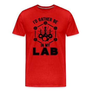 Labor Labortechniker Wissenschaft Geschenkidee - Männer Premium Bio T-Shirt - Rot - Vorne - Damien (186cm)