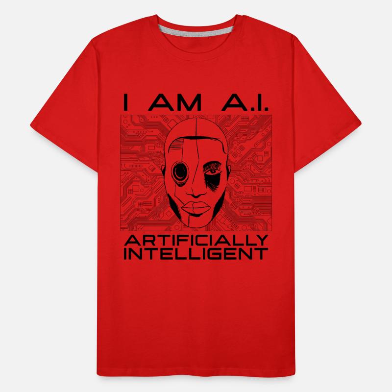 I Am A.I Artificial Technology Programmer Robotics Men's Premium Organic T-Shirt