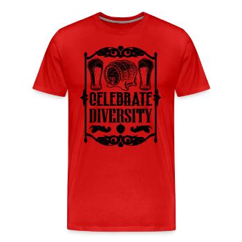 Célébrez la diversité Aime la maison Brasseur de bière Brasseur de bière - T-shirt bio Premium Homme - rouge - Devant - Damien (186cm)