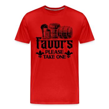 Faveurs s’il vous plaît prendre un buveur de bière brasseur de bière - T-shirt bio Premium Homme - rouge - Devant - Damien (186cm)