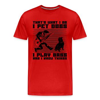 That's What I Do Retro Bass Guitarist Bass Player - Männer Premium Bio T-Shirt - Rot - Vorne - Damien (186cm)