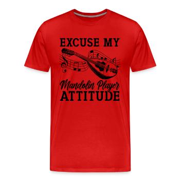 Excuse My Mandolin Country Music Mandolin Player - Männer Premium Bio T-Shirt - Rot - Vorne - Damien (186cm)