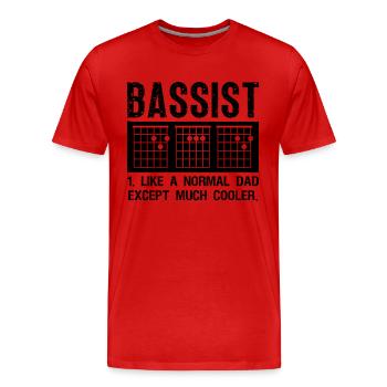 Bassiste comme un bassiste normal papa guitare rétro bassiste - T-shirt bio Premium Homme - rouge - Devant - Damien (186cm)