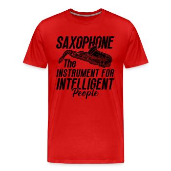 Saxophone The Instrument Music Club Saxophonist - Männer Premium Bio T-Shirt - Rot - Vorne - Damien (186cm)