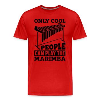 Only Cool People Marimba Instrument Marimba Player - Men's Premium Organic T-Shirt - red - Front - Damien (186cm)