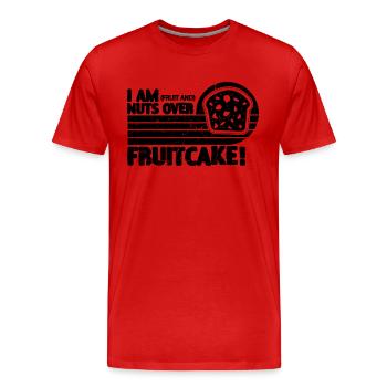 I Am Fruit And Nuts Retro Baking Fruitcake Lover - Männer Premium Bio T-Shirt - Rot - Vorne - Damien (186cm)