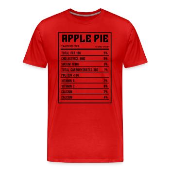 Apple Pie Nutrition Facts Pastries Apple Pie Lover - Männer Premium Bio T-Shirt - Rot - Vorne - Damien (186cm)