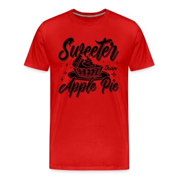 Sweeter Than Apple Pie Cooking Apple Pie Lover - Männer Premium Bio T-Shirt - Rot - Vorne - Damien (186cm)