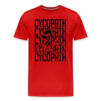 Cycopath Bicycle Retro Mountain Bike Biker Cyclist - Männer Premium Bio T-Shirt - Rot - Vorne - Damien (186cm)