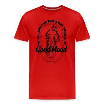 You Are One Ride Away Bicycle Road Bike Cyclist - Männer Premium Bio T-Shirt - Rot - Vorne - Damien (186cm)