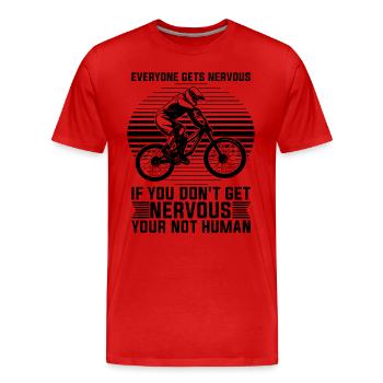 Everyone Gets Nervous BMX Racing Cycling BMX Rider - Männer Premium Bio T-Shirt - Rot - Vorne - Damien (186cm)