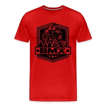 BMX Loves Bike Racing Bicyclette Cycling BMX Rider - Männer Premium Bio T-Shirt - Rot - Vorne - Damien (186cm)