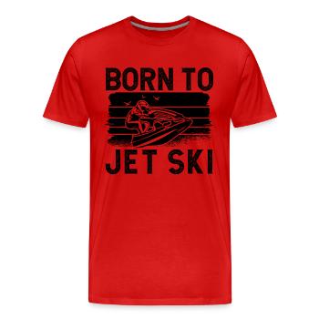 Né pour Jet Ski Rétro Watercraft Ski Jet Skier - T-shirt bio Premium Homme - rouge - Devant - Damien (186cm)