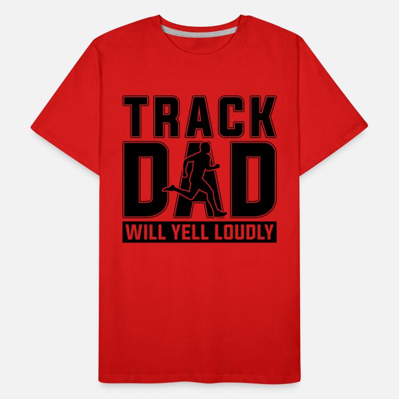 Papa de piste criera fort Sprinter de course athlétique T-shirt bio Premium Homme