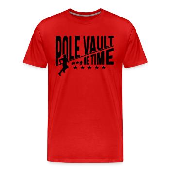 Le saut à la perche est mon saut à la perche en saut en hauteur - T-shirt bio Premium Homme - rouge - Devant - Damien (186cm)