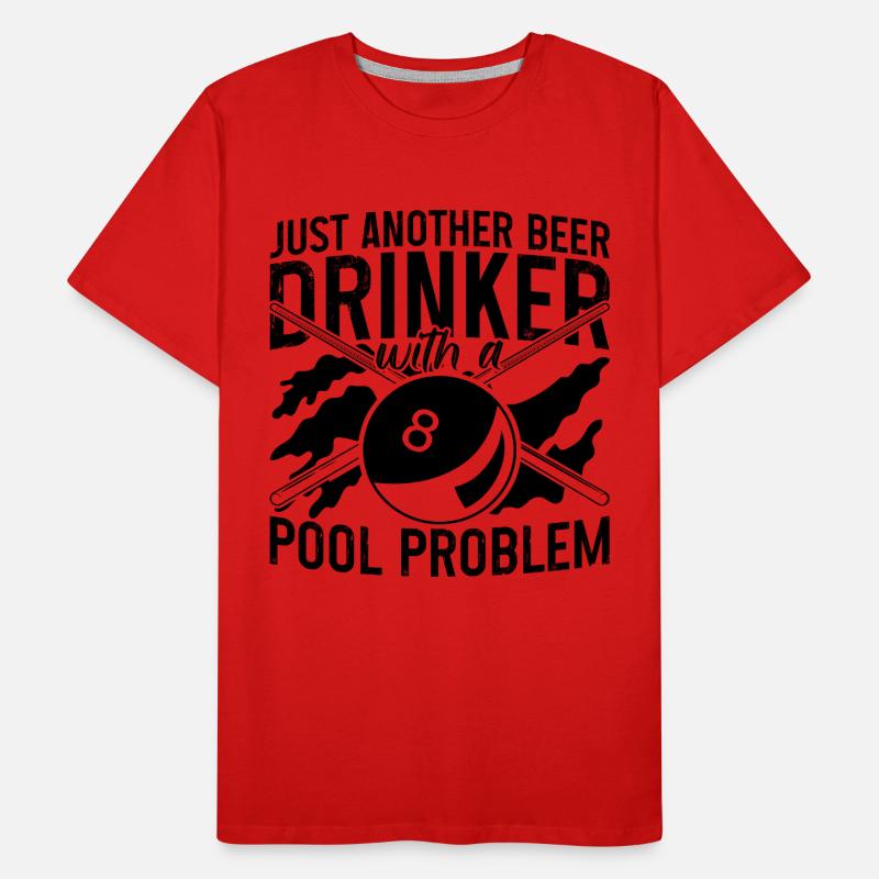Just Another Beer Drinker Cue Stick Pool Player Männer Premium Bio T-Shirt