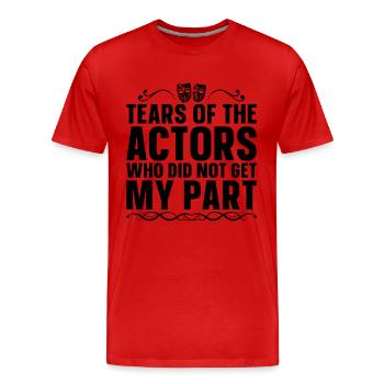 Tears Of The Actors Musical Drama Theatre Actor - Men's Premium Organic T-Shirt - red - Front - Damien (186cm)
