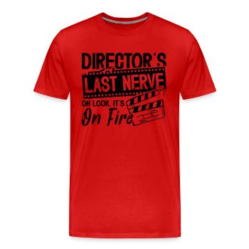 Le dernier nerf du réalisateur Oh Réalisateurs de films - T-shirt bio Premium Homme - rouge - Devant - Damien (186cm)
