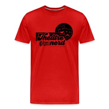 Theatre Nerd Retro Musical Broadway Theatre Actor - Men's Premium Organic T-Shirt - red - Front - Damien (186cm)