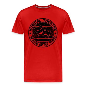 Musical Theatre Is Kind Of My Retro Theatre Actor - Men's Premium Organic T-Shirt - red - Front - Damien (186cm)