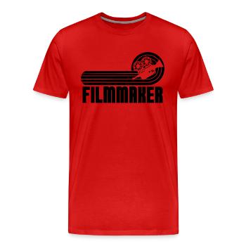 Filmmaker Retro Cinematography Director Filmmaker - Men's Premium Organic T-Shirt - red - Front - Damien (186cm)
