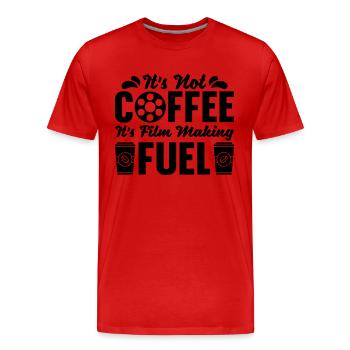 It's Not Coffee It's Filmmaking Director Filmmaker - Men's Premium Organic T-Shirt - red - Front - Damien (186cm)