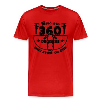 Il y a des architectes constructeurs d’ingénieurs à 360 degrés - T-shirt bio Premium Homme - rouge - Devant - Damien (186cm)