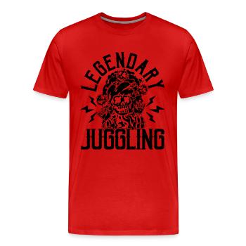 Legendary Juggling Circus Staff Circus Clowns - Men's Premium Organic T-Shirt - red - Front - Damien (186cm)