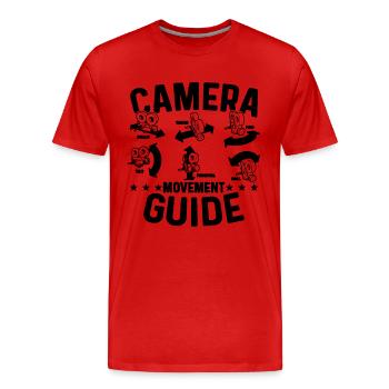 Guide de mouvement de caméra Caméraman Opérateurs de caméra - T-shirt bio Premium Homme - rouge - Devant - Damien (186cm)