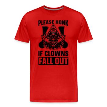 S’il vous plaît klaxonner si les clowns carnaval amoureux du cirque les clowns - T-shirt bio Premium Homme - rouge - Devant - Damien (186cm)