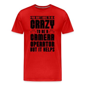 Vous n’avez pas besoin d’être un caméraman Movie Maker - T-shirt bio Premium Homme - rouge - Devant - Damien (186cm)