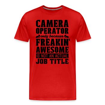 Cadreur uniquement parce que Freakin' Cameraman - T-shirt bio Premium Homme - rouge - Devant - Damien (186cm)