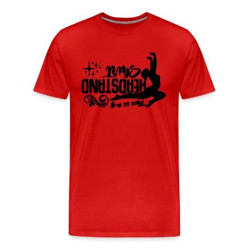 C’est mon équilibre sur les mains chemise backflip contorsionniste - T-shirt bio Premium Homme - rouge - Devant - Damien (186cm)