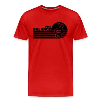 Trouver Balance Retro Backflip Gymnaste Contorsionniste - T-shirt bio Premium Homme - rouge - Devant - Damien (186cm)