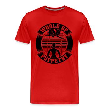 World Of Puppetry Puppets Marionettes Puppeteer - Männer Premium Bio T-Shirt - Rot - Vorne - Damien (186cm)