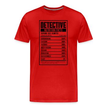 Détective Enquête sur la valeur nutritive Détectives - T-shirt bio Premium Homme - rouge - Devant - Damien (186cm)