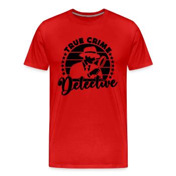 Détective True Crime Détective Retro Fingerprint Détectives - T-shirt bio Premium Homme - rouge - Devant - Damien (186cm)