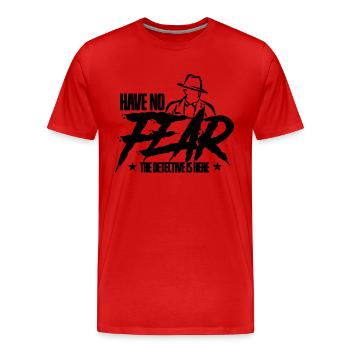 N’ayez pas peur L’enquêteur-détective Détectives - T-shirt bio Premium Homme - rouge - Devant - Damien (186cm)