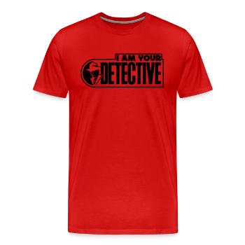 Je suis votre détective Retro Investigator Détectives - T-shirt bio Premium Homme - rouge - Devant - Damien (186cm)