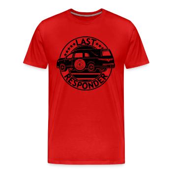 Last Responder Embalmer Retro Mortician Embalmers - Men's Premium Organic T-Shirt - red - Front - Damien (186cm)