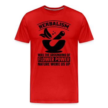 Herbalism Was The Grounding Of Herbal Herbalist - Männer Premium Bio T-Shirt - Rot - Vorne - Damien (186cm)