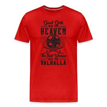 Good Girls Go To Heaven Mythologie nordique Valkyries - T-shirt bio Premium Homme - rouge - Devant - Damien (186cm)