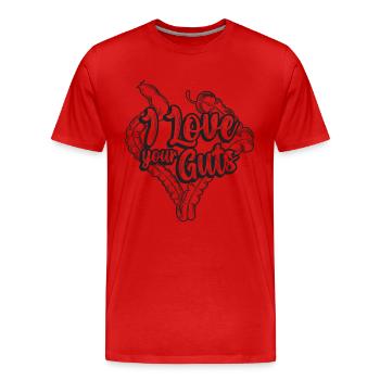 I Love Your Guts Dietitian Nutritionist Dietitians - Men's Premium Organic T-Shirt - red - Front - Damien (186cm)