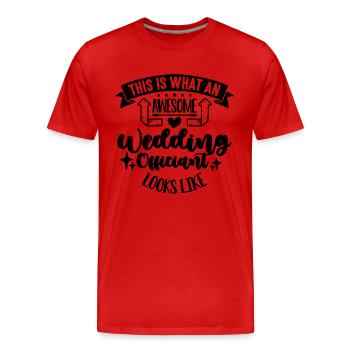 This Is What An Awesome Wedding Ordained Officiant - Männer Premium Bio T-Shirt - Rot - Vorne - Damien (186cm)