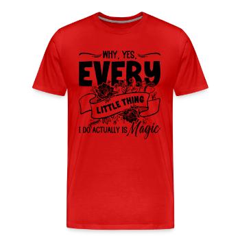 Pourquoi Yes Every Little Wedding Plan Wedding Planners - T-shirt bio Premium Homme - rouge - Devant - Damien (186cm)