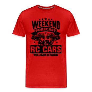 Weekend Forecast Racing Rc Model Maker RC Racer - Men's Premium Organic T-Shirt - red - Front - Damien (186cm)
