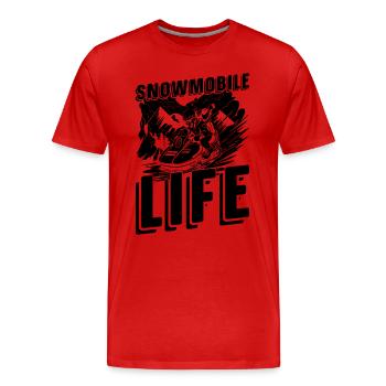 Snowmobile Life Snowmobile Riding Snowmobile Racer - Men's Premium Organic T-Shirt - red - Front - Damien (186cm)