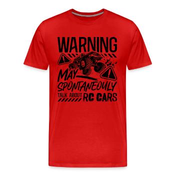 Avertissement peut spontanément modéliste fabricant RC racer - T-shirt bio Premium Homme - rouge - Devant - Damien (186cm)