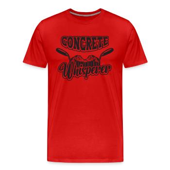Concrete Whisperer Cement Mason Concrete Finishers - Men's Premium Organic T-Shirt - red - Front - Damien (186cm)