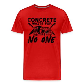 Attentes en béton pour les finisseurs de béton sans ciment - T-shirt bio Premium Homme - rouge - Devant - Damien (186cm)